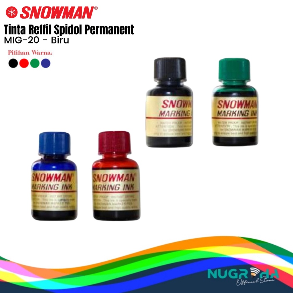 

TINTA REFILL SPIDOL PERMANEENT SNOWMAN MIG-20