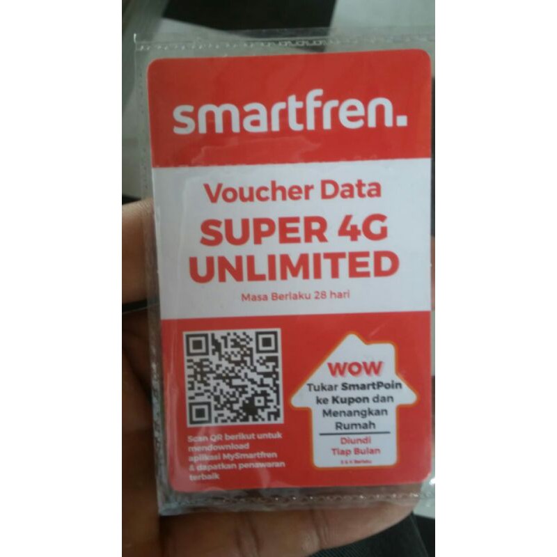Voucher Smartfren Unlimited 28 hari (DIKIRIM KODE VOUCHER VIA CHAT)