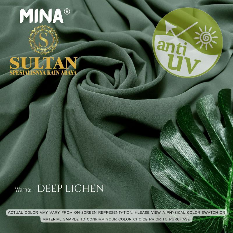Kain Abaya Sultan Indonesia MINA Anti-UV Deep Lichen polos