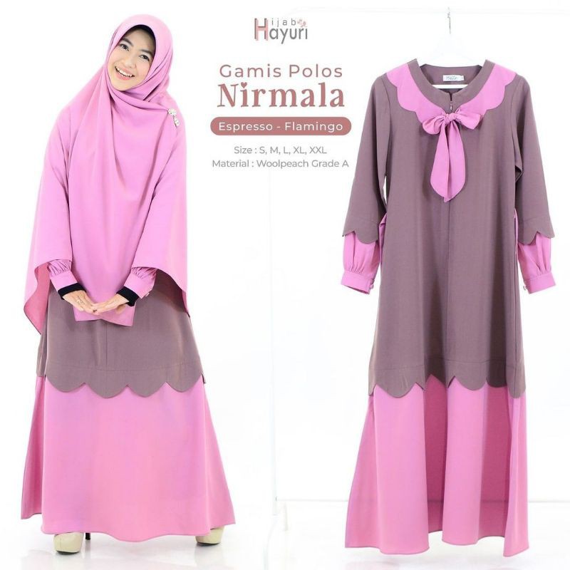 Gamis Polos Nirmala by Hijab Hayuri