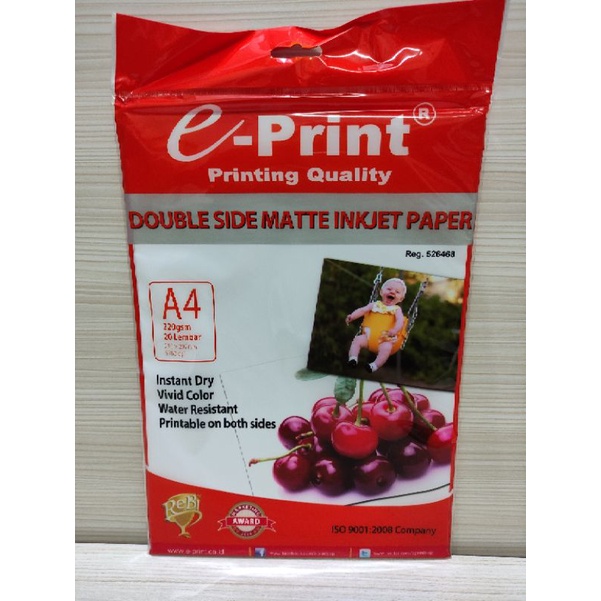 

Kertas e-print double side matte inkjet paper 220gsm