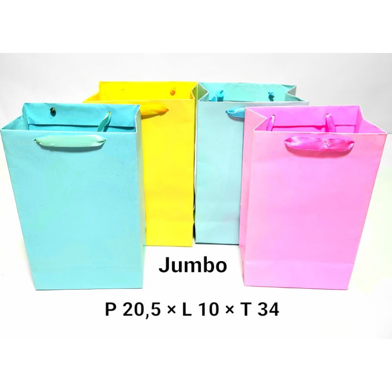 

tas kado murah paper bag warna pastel jumbo