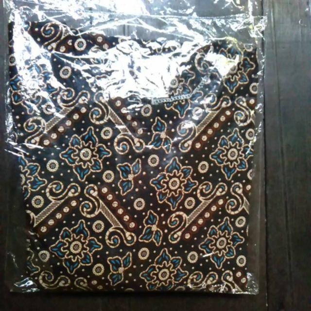 Asifa Batik Hrb026 Kenongo Kemeja Tosca Pendek Pekalongan Padi M L Xl Sogan Tulis Halus Kemeja Batik