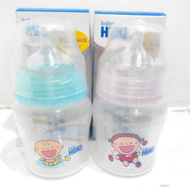 Botol susu bayi baby Huki deluxe PP wideneck bpa free dot bulat wide neck