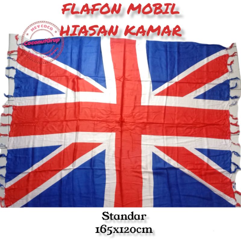 Kain pantai motif Inggris | KAP MOBIL UK | Kain Bali RUMBAI motif bendera || plafon mobil truck coco