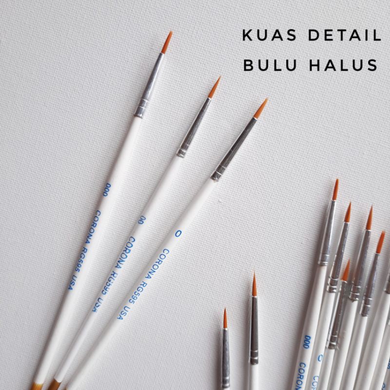 

Kuas Lancip Detail Bulu Halus