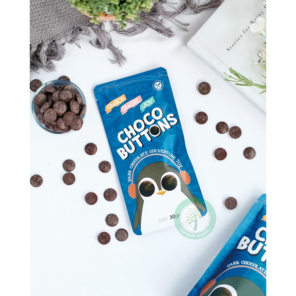 

CHOCO BUTTONS - DARK CHOCOLATE COUVERTURE 70 PERSEN 30GR