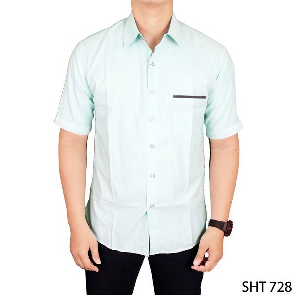 Man Casual Short Sleeved Slim Shirts - SHT 728