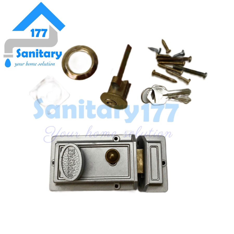 Kunci Otomatis Rim night Latch Antik-Kunci pintu lock door model dulu F36