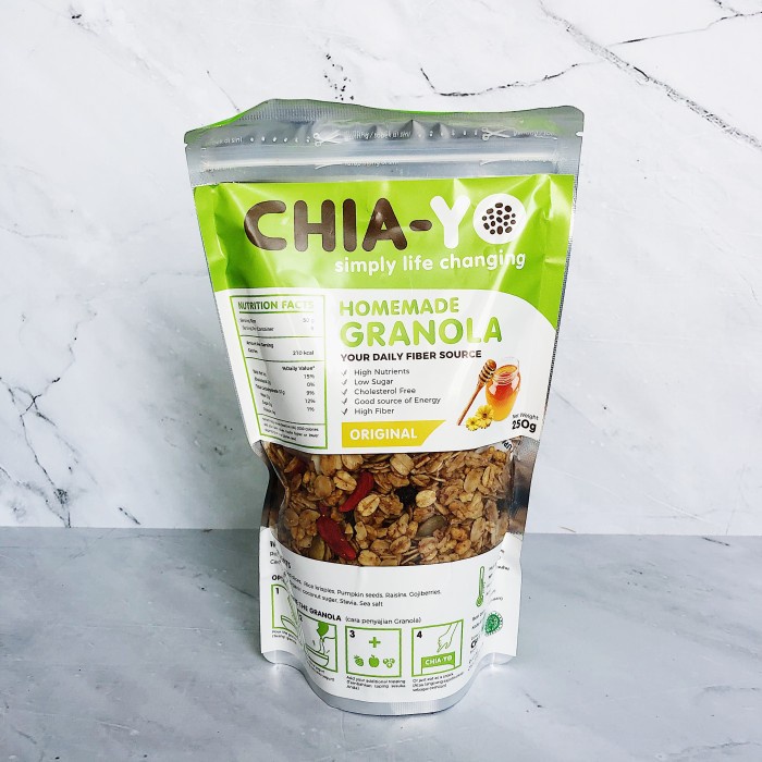 

Jual Chia-Yo: Chiayo Granola Original 250Gr / 500Gr / 1Kg Healthy - 250G