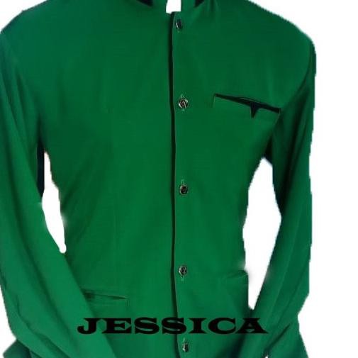 328H Jas Koko Pria Dewasa Polos Warna nya Hijau lis Hitam 