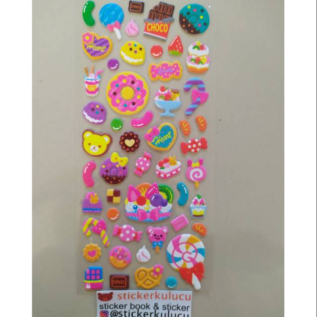 

Stiker timbul MAKANAN ES KRIM COKLAT 10x22cm