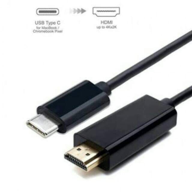 Kabel HP dan Laptop ke TV LED LCD-  Projector - USB Type C to HDMI