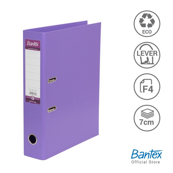 

Bantex Lever Arch File Ordner Plastic 7cm Folio Lilac 1465 21