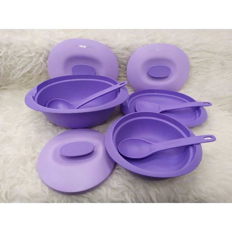 wadah saji set familia collection set ungu ( 3)