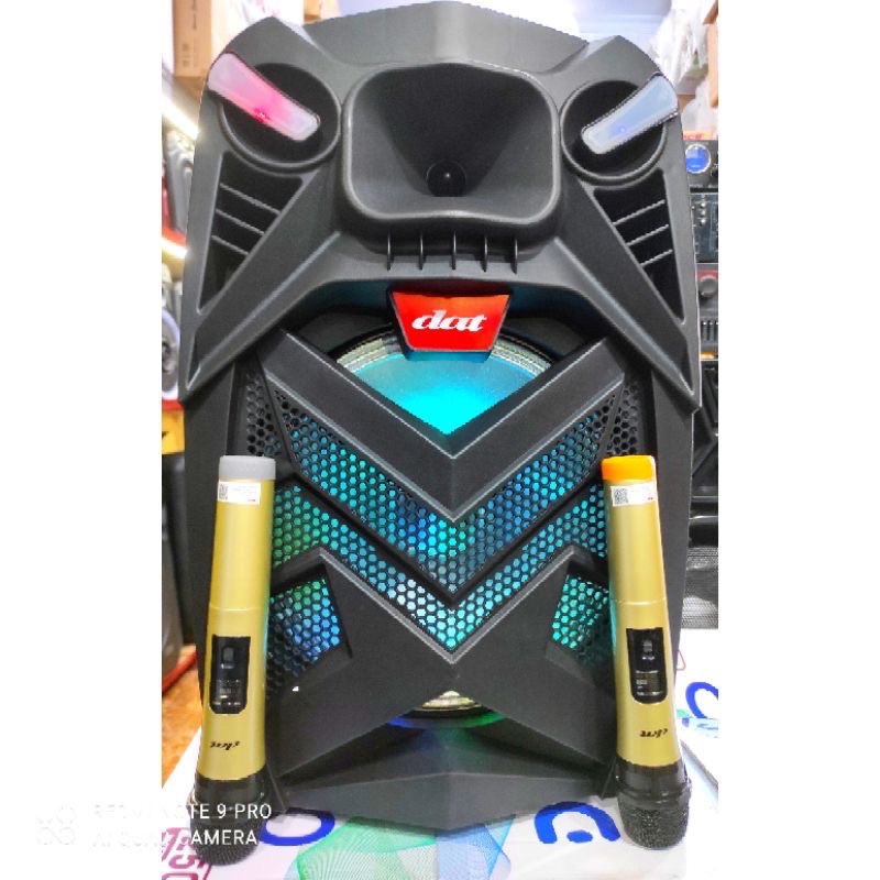 SPEAKER PORTABLE AMPLIMEETING BLUETOOTH DAT 1207 12inch 12in BONUS 2 MIC WIRELESS SUPER BASS