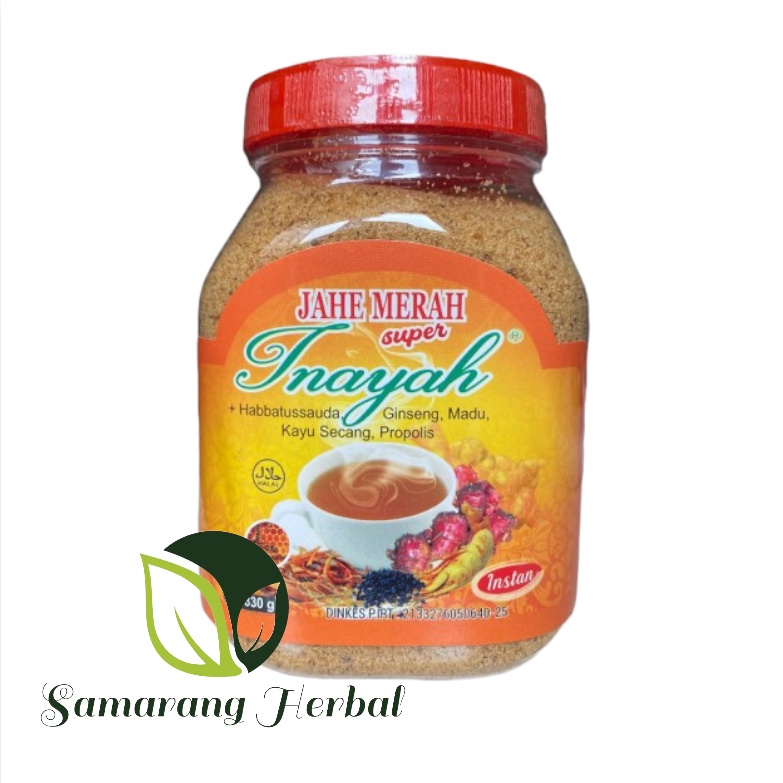 

INAYAH Jahe Merah Super Kemasan Toples 330gr Plus Habbatussauda - Ginseng Kayu Secang