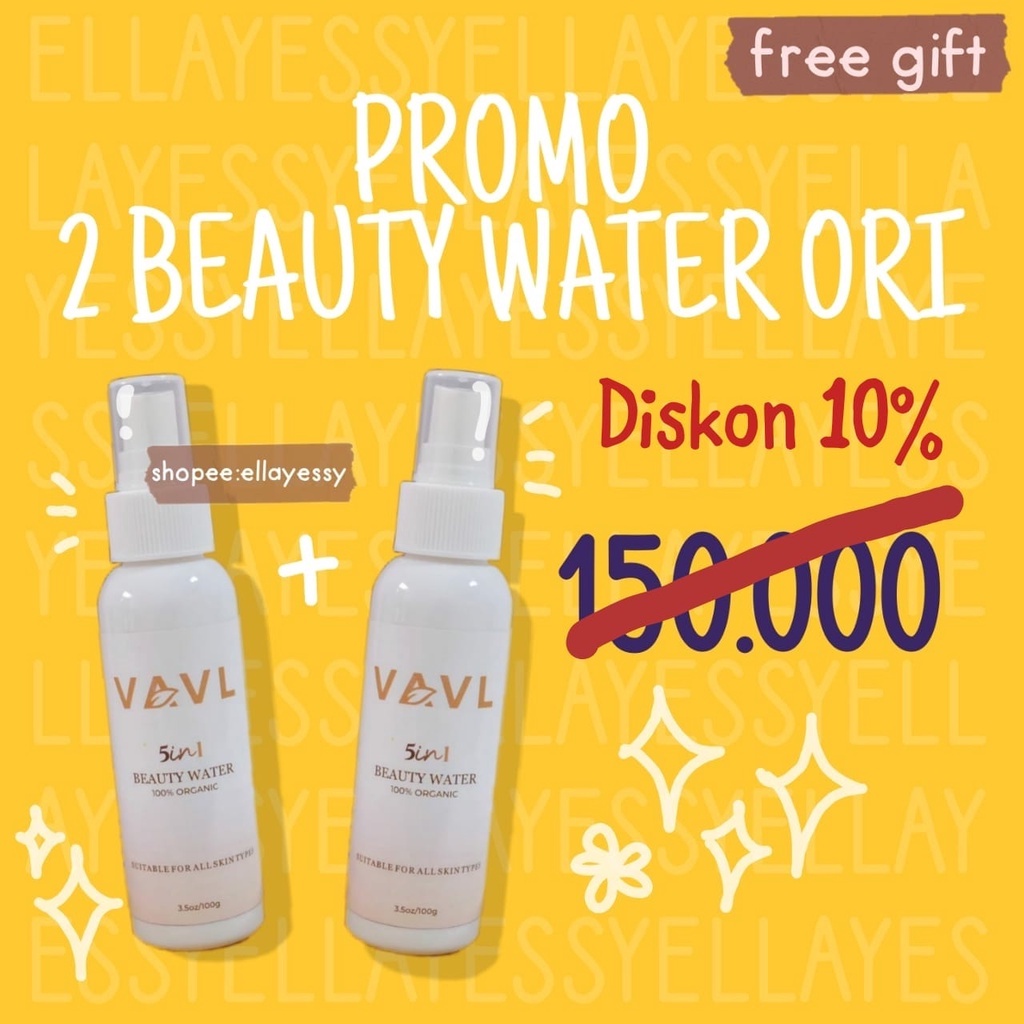 VAVL PROMO Hemat PAKET 2 BEAUTY WATER  ORI