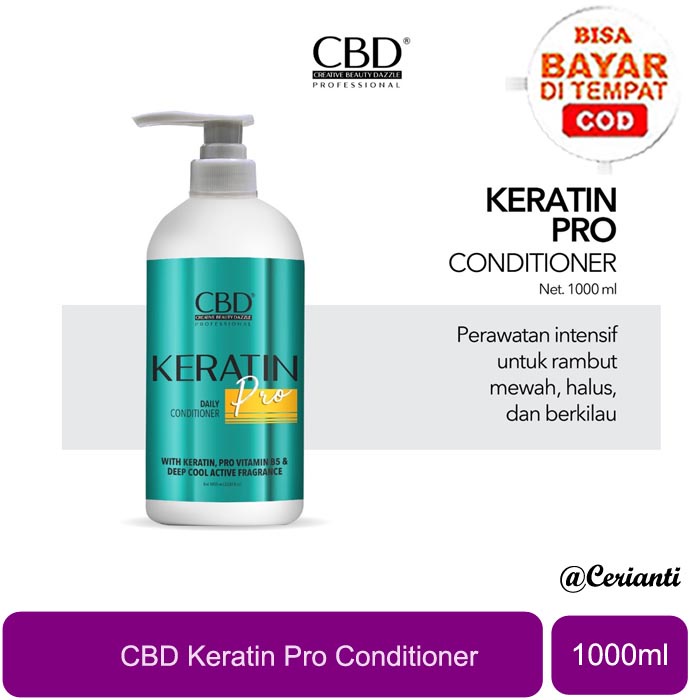 [1000ML] [BPOM] CBD Professional Keratin Pro Daily Conditioner 1000ml | Kondisioner Rambut