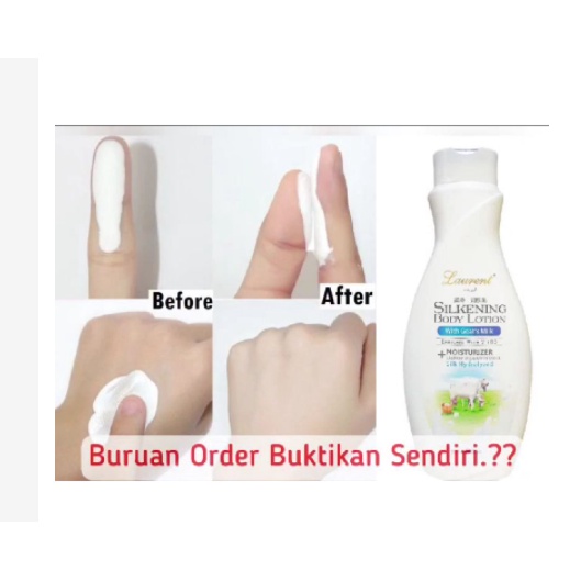 SILKENING  BODY LOTION 200ML / LAURENT SILKENING BODYLOTION /BODY LOTION PEMUTIH TUBUH /BODY LOTION SUSU KAMBING