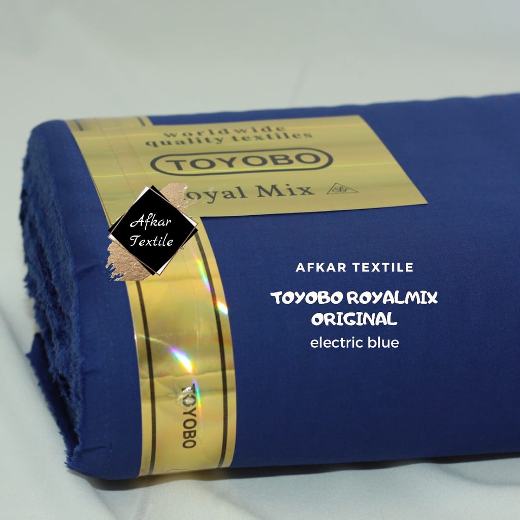 [TERMURAH] KAIN KATUN TOYOBO ROYAL MIX / Royalmix Premium Import / 100% Original Toyobo / Tidak KW-54 Electric Blue