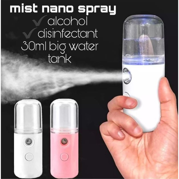 [READY] C53 Nano Spray Portable Mini USB / Mist Sprayer Pelembab Kulit Wajah - PINK TUA