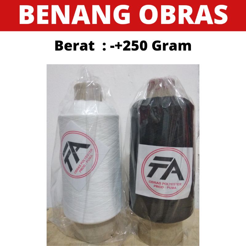 BENANG OBRAS POLYESTER BERAT -+ 250 GRAM | BENANG OBRAS MURAH