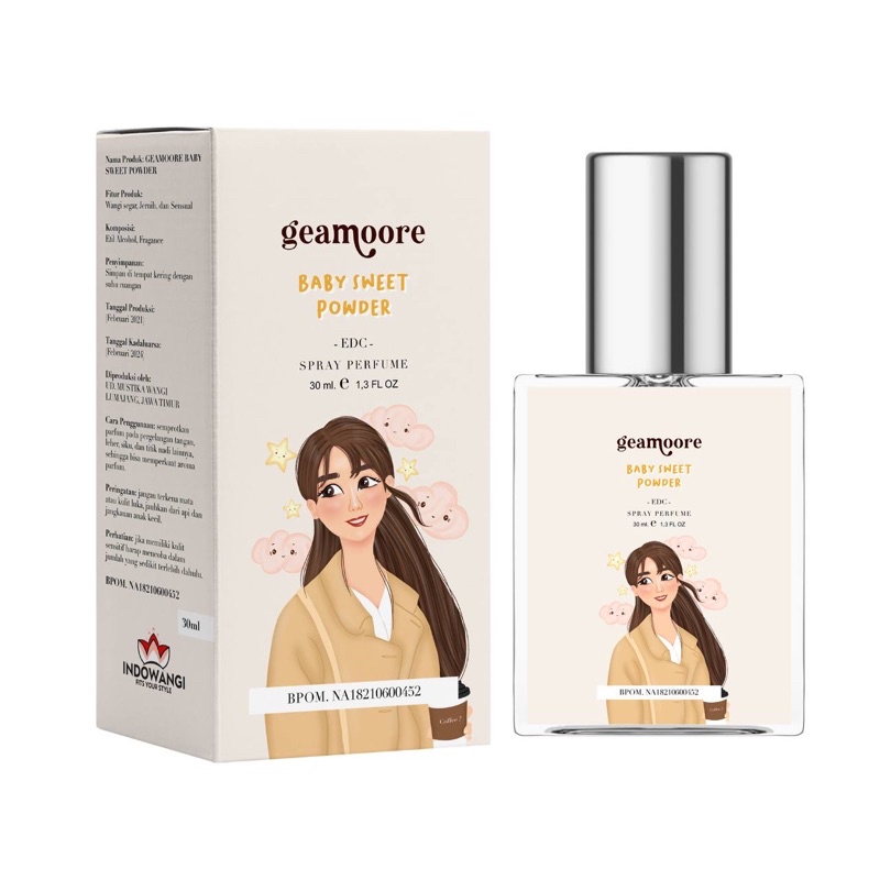 [SPRAY 30ml] PERFUME GEAMOORE / PARFUM GEAMOORE SUDAH BPOM-Baby Sweet Pwdr 30ml