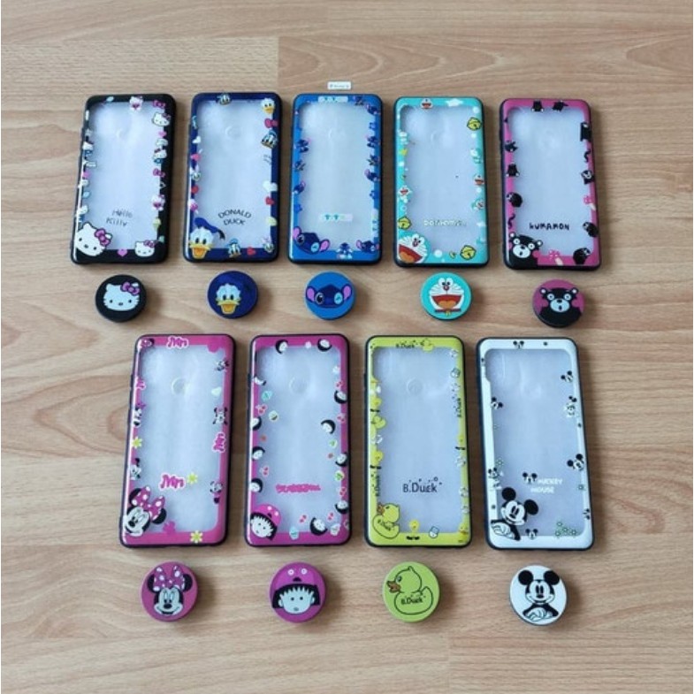 Case + Pop Socket Xiaomi redmi note 5 Fuze case Gambar Stitch hello Kitty Xiaomi note 5 pro