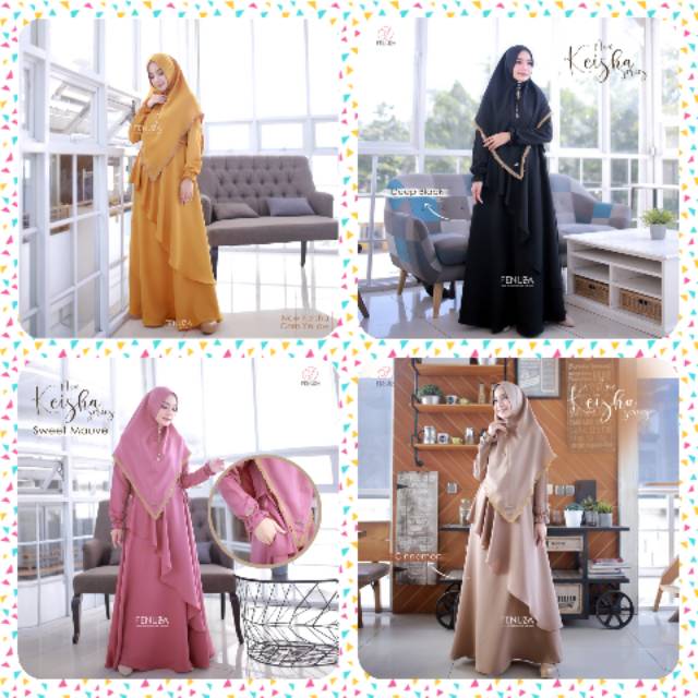 Gamis Keisha Dress Fenuza Polos Best Seller