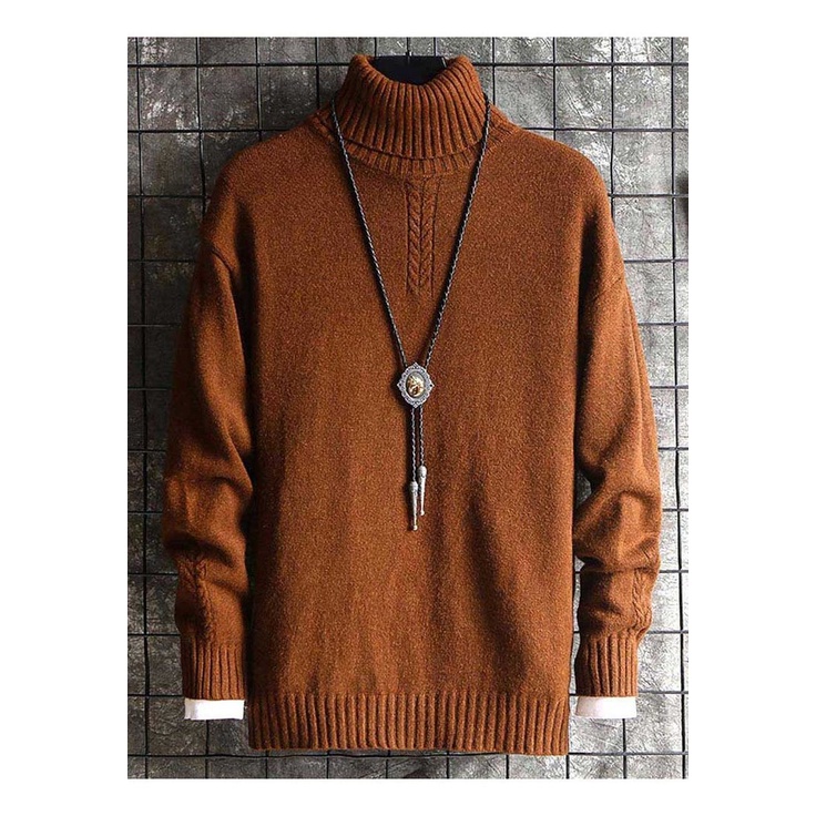 SWEATER RAJUT PRIA TERKINI TURTELNECK CABEL