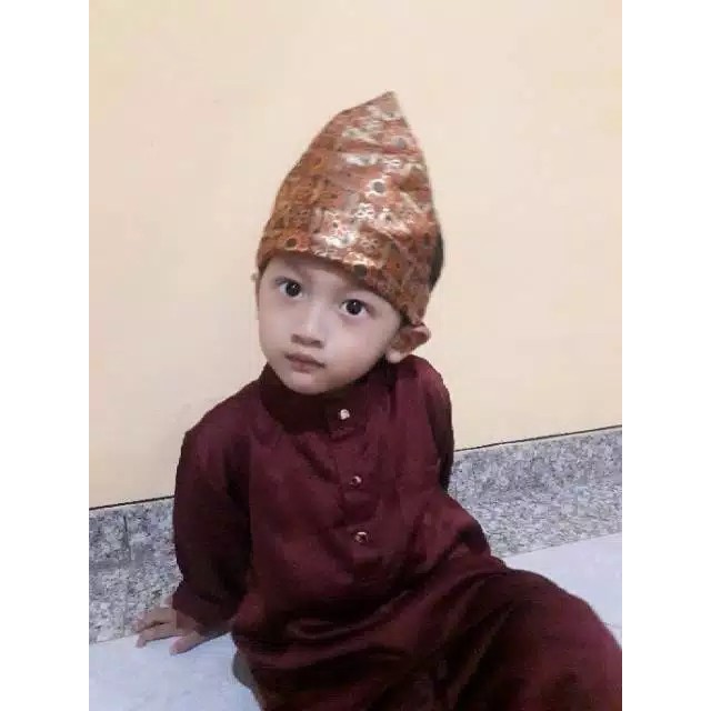 Setelan baju muslim adat melayu pria baju melayu telok belanga anak-anak