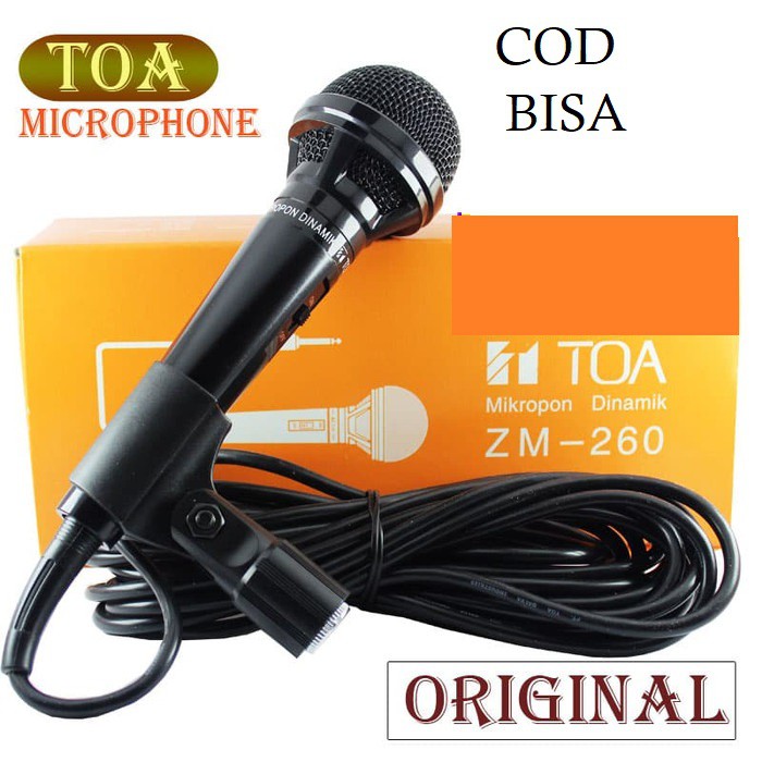 MICROPHONE TOA ZM-260 ASLI ORIGINAL-HITAM