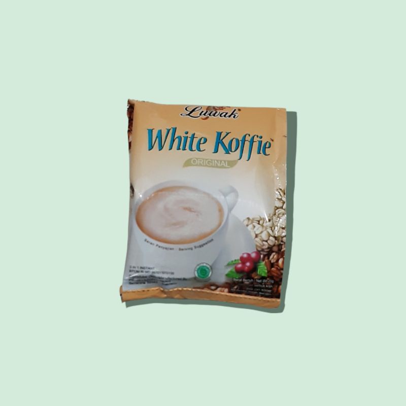 

White coffe sachet