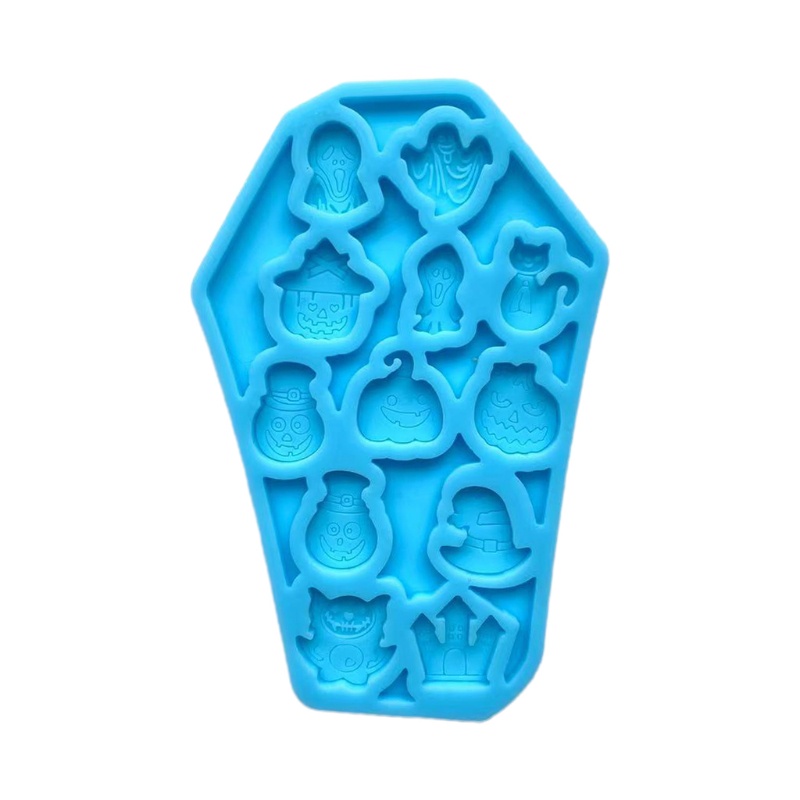 SIY  DIY Silicone Mold Halloween Coffin Shape Earrings Pendant Epoxy Jewellery Mould