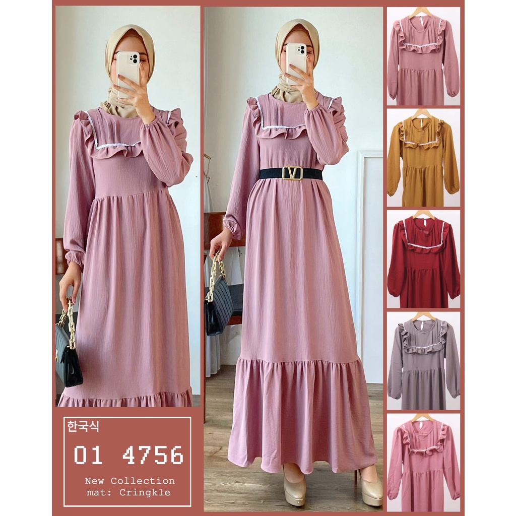 [ Nitaranz ] Gamis Sun Mode New Collection | Bahan Crinkle Premium | Gamis Remaja Dewasa Viral