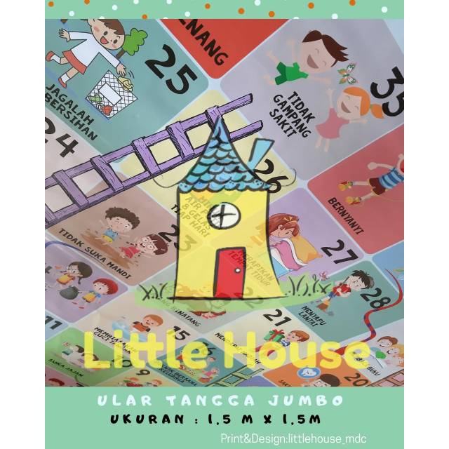 Ular Tangga Jumbo/Alas Bermain Edukasi Anak