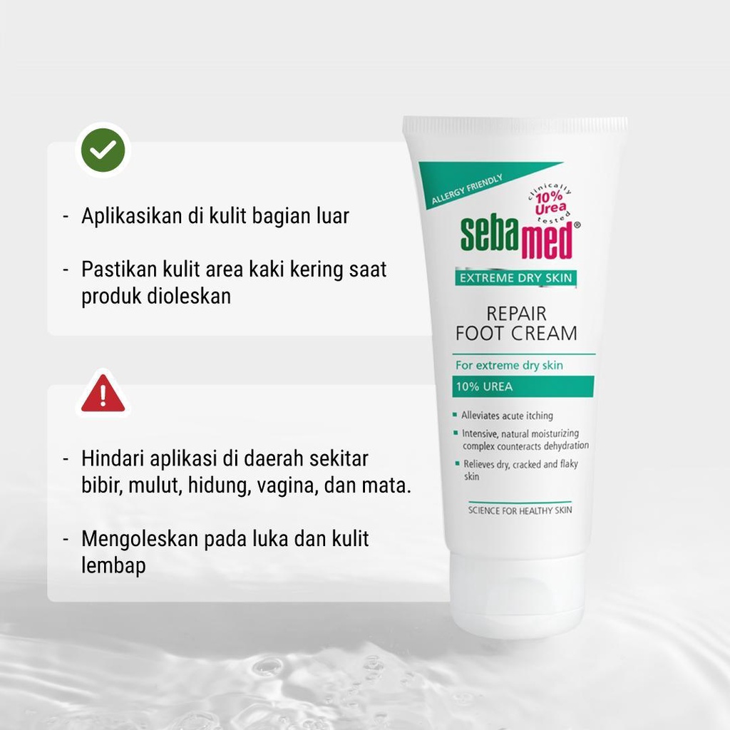 Sebamed Repair Foot Cream Extreme Dry Skin Repair Urea 100 ML 100ML krim kaki kulit kering kasar Krim Eksim