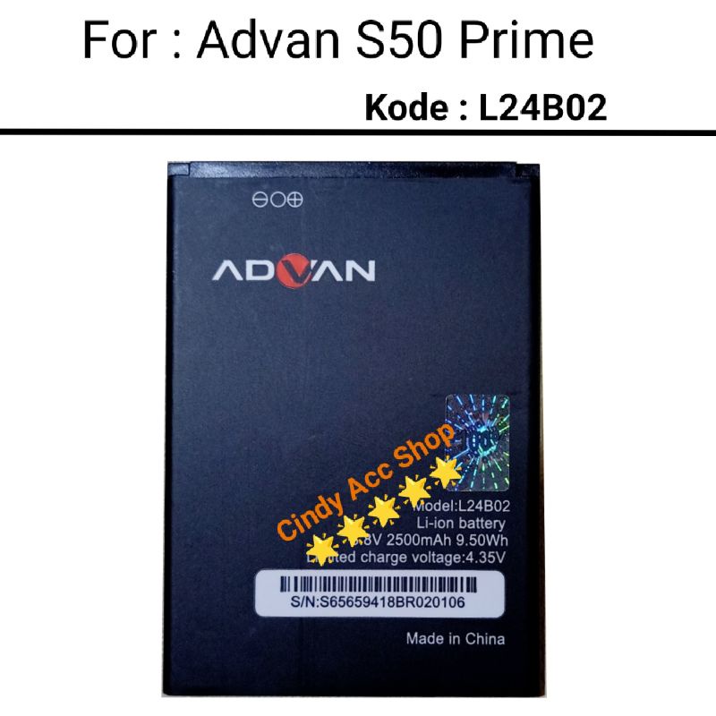 Baterai Batre Advan S50 Prime L24B02 Original Battery