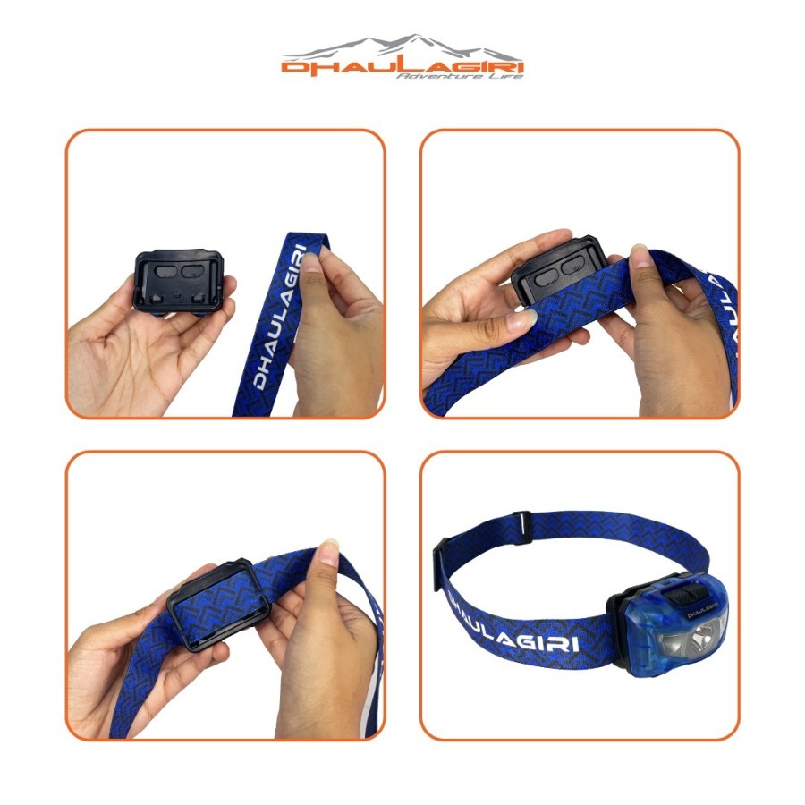 Headlamp Dhaulagiri HL 858 Senter Kepala Camping Outdoor Waterproof