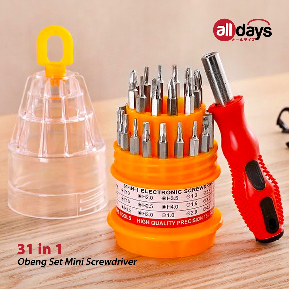 Alldays 31 in 1 Obeng Set Mini Screwdriver Magnetic / Obeng Handphone / Obeng Multifungsi