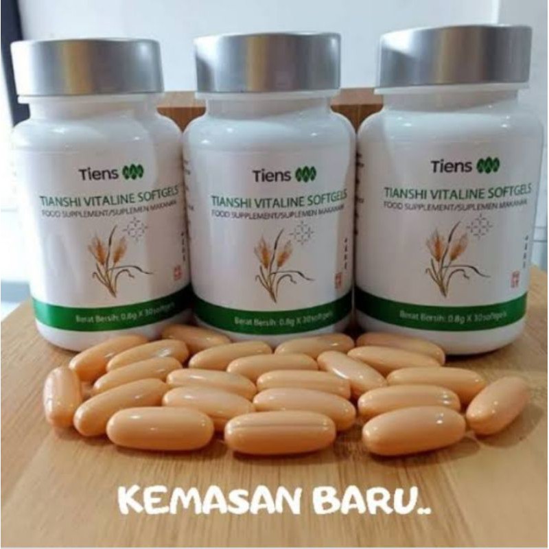 Vitaline Softgel Tiens (produk herbal ampuh pemutih badan)100%ori