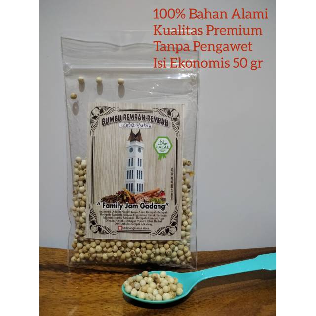 

Lada Putih Asli Lada Kasar isi 50 gram Bumbu Dapur