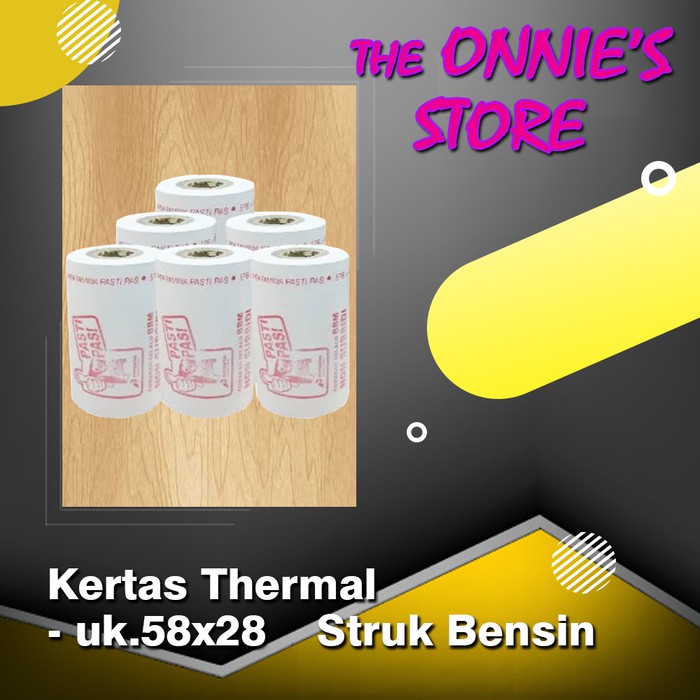 Kertas struk bensin uk.58x28 untuk printer Thermal