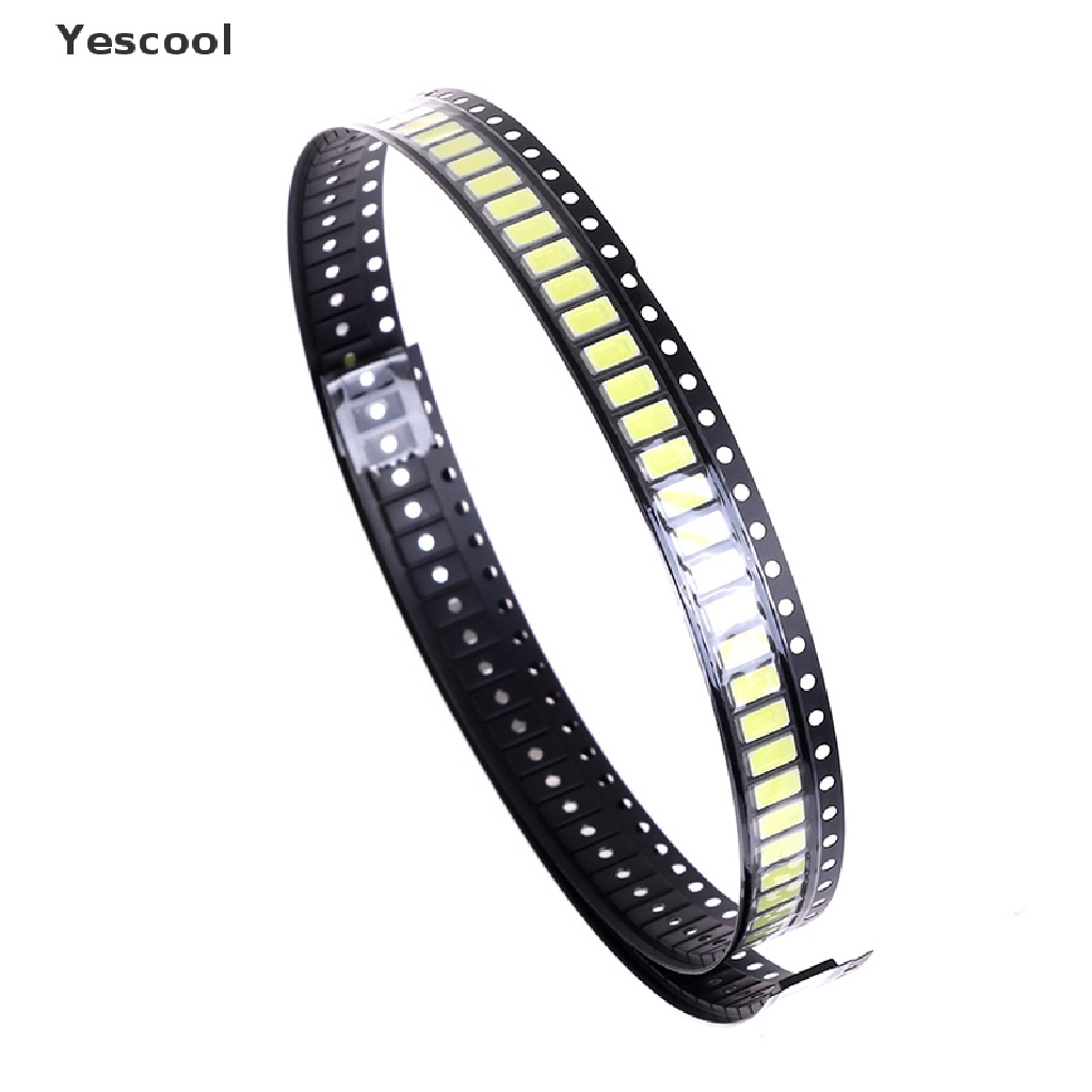 Yescool 100Pcs Lampu LED 3030 SMD 1W 3V / 6V / 9V Warna Cold White Untuk TV LED Diode