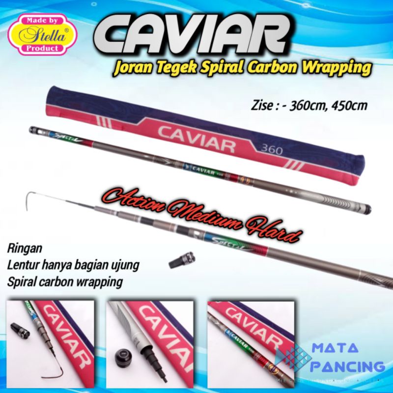 Joran tegek stella caviar 360 450 spiral carbon wrapping action medium hard kaku tidak melengkung tengah sangat ringan untuk pancing kali kolam empang action meyerupai iguruai kaiju iguruai tiger warrior dan iguruai eagle ranger atau orca prime