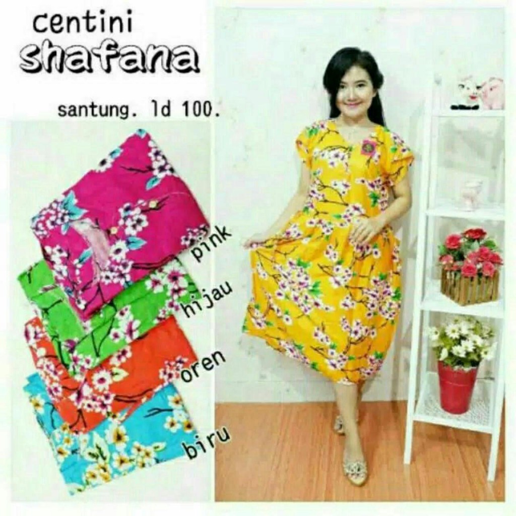 Daster Centini Shafana Motif Bunga Murah Harga Grosir Pekalongan Batam