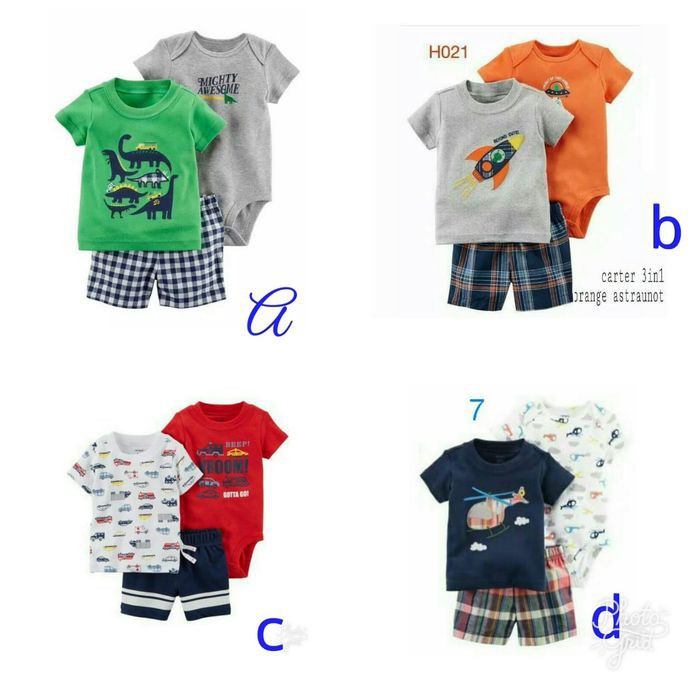 Jual Jumper set original 3in1,setelan jumper carter,jumper carter gift set - 6bulan, Orange terbaik