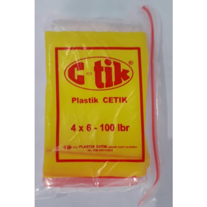 monggo] PLASTIK KLIP 4 X 6 CM TEBAL / PLASTIK SAMBEL / PLASTIK OBAT