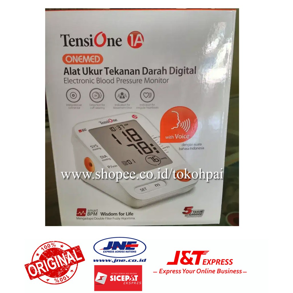 TENSI DIGITAL ONE MED PLUS SUARA OTOMATIS/ TENSIMETER DIGITAL ONEMED